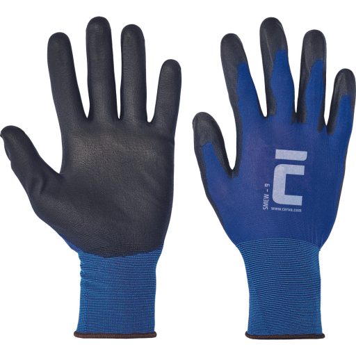 SMEW VAM kesztyű nylon-18G kék/fekete 10