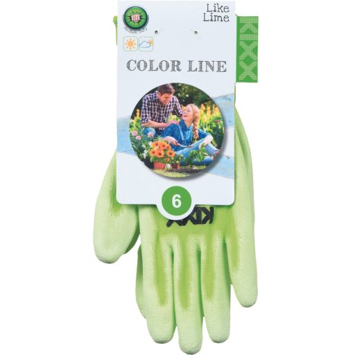 LIKE LIME kesztyű nylon  PU zöld 10