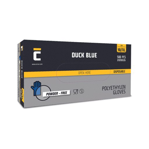 DUCK BLUE kesztyű PE kék 500db - 10
