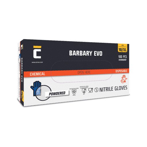 BARBARY EVO kesztyű nitril púderes XL-10