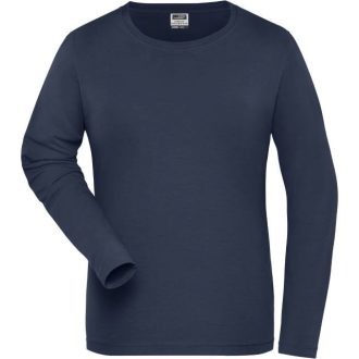   Daiber | JN 1803 Női bio munkaruha stretch póló, hosszú ujjú – Egyszínű