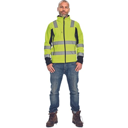 MALTON softshell kabát HV sárga L