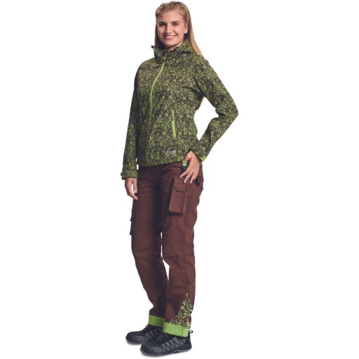 YOWIE PRINT softshell barna/zöld XXL