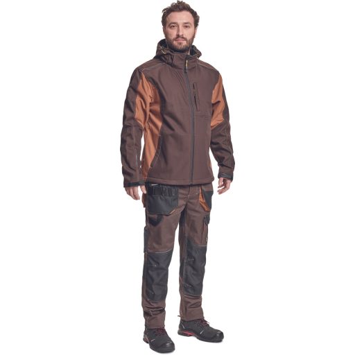 DAYBORO softshell dzseki sötét barna 4XL