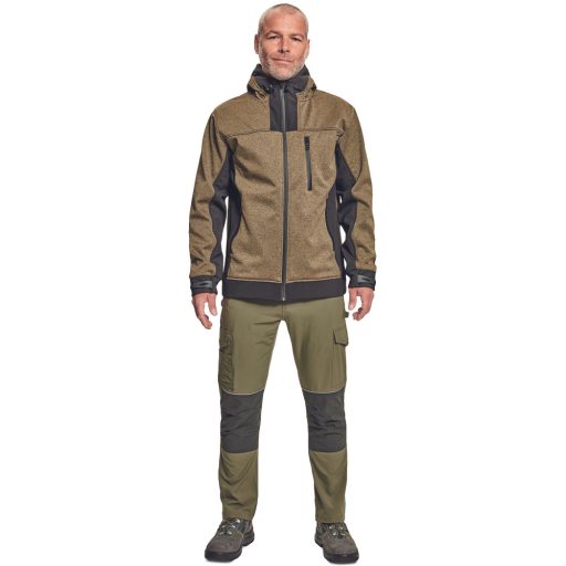 HUYER SOFTSHELL kabát bézs 3XL