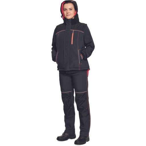 KNOXFIELD LADY bélelt antracit/piros XXL