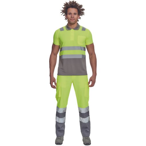 CADIZ HV galléros póló sárga/szürke 5XL