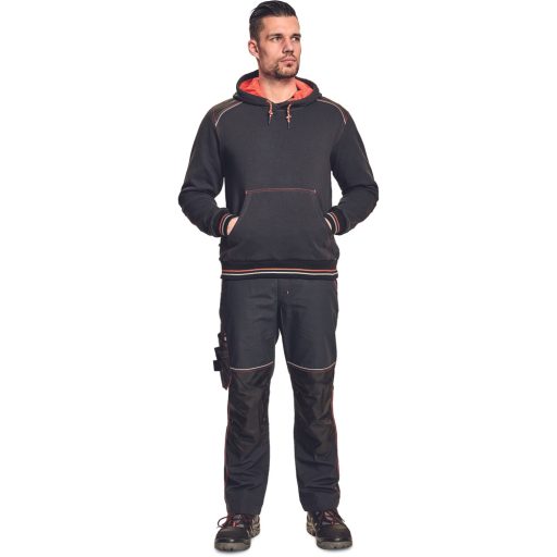 KNOXFIELD HOODIE antracit/piros S