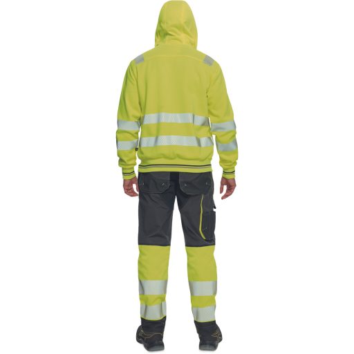 SHELDON HV kapucnis kardigán sárga 4XL