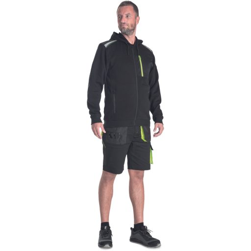 EMERTON STR kapucnis kardigán sárga 4XL
