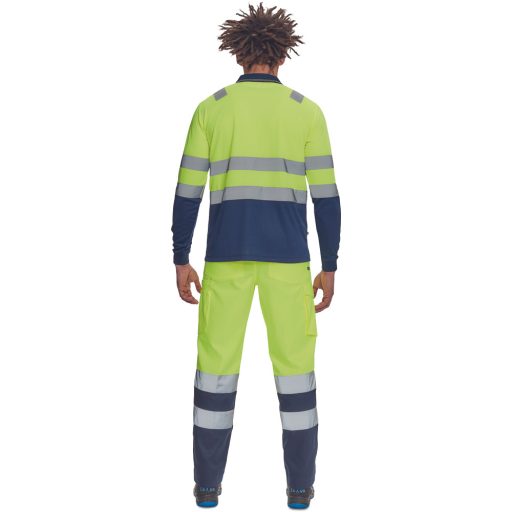 LEON HV póló hosszú ujjú sárga/navy 3XL