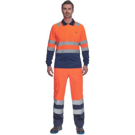 LEON HV póló hosszú ujjú narancs/navy5XL