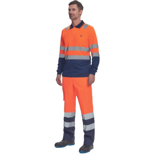 LEON HV póló hosszú ujjú narancs/navy5XL