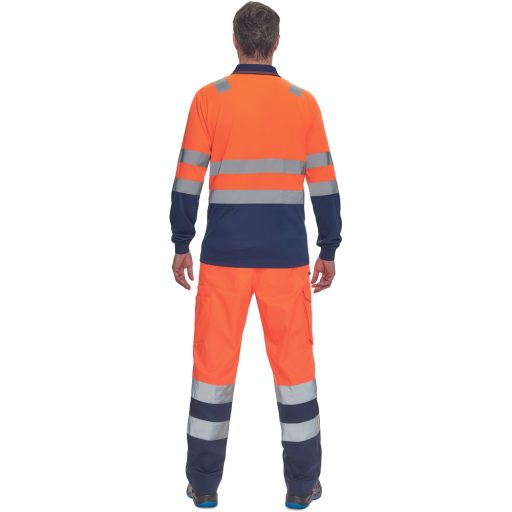 LEON HV póló hosszú ujjú narancs/navy5XL