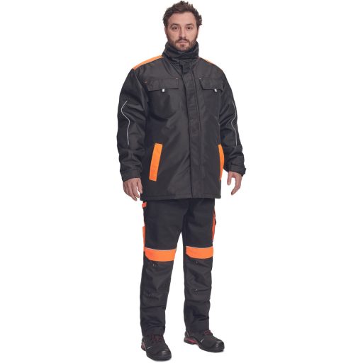 MAX VIVO télikabát fekete/narancssárga L