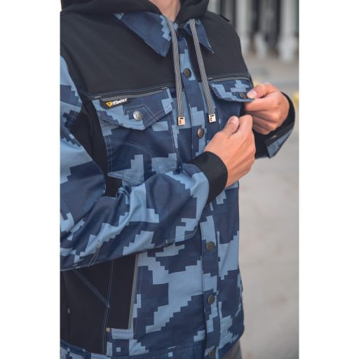 NEURUM CAMOU kapucnis dzseki navy 64