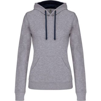 Kariban | K 465 Női kontrasztos kapucnis pulóver