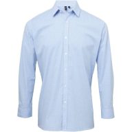 Premier | PR 220 Kockás poplin hosszú ujjú ing