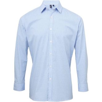 Premier | PR 220 Kockás poplin hosszú ujjú ing