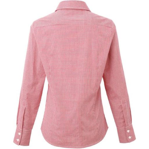 Premier | PR 320 Kockás poplin hosszú ujjú blúz