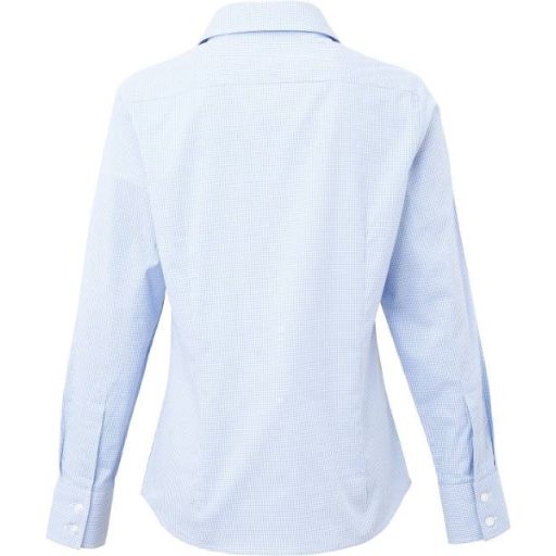 Premier | PR 320 Kockás poplin hosszú ujjú blúz