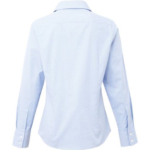 Premier | PR 320 Kockás poplin hosszú ujjú blúz