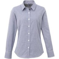 Premier | PR 320 Kockás poplin hosszú ujjú blúz