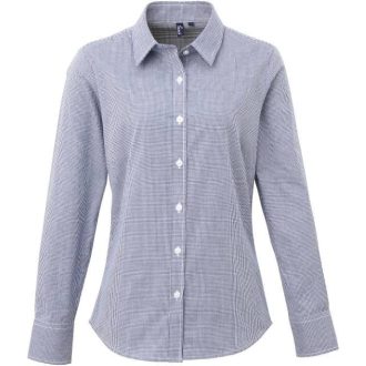 Premier | PR 320 Kockás poplin hosszú ujjú blúz