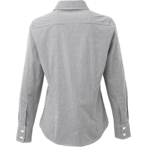Premier | PR 320 Kockás poplin hosszú ujjú blúz