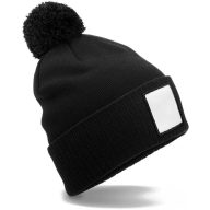 Beechfield | B 338R Pomponos patch kötött sapka