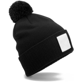 Beechfield | B 338R Pomponos patch kötött sapka