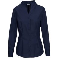   Seidensticker | Chalice Blouse Slim LSL Kelch galléros poplin blúz hosszú ujjú